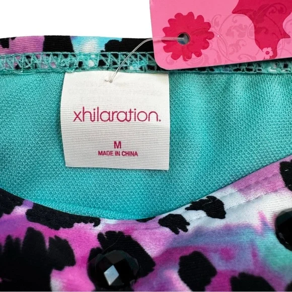 Xhilaration Multicolor Leopard Print Bikini Size Medium Sequins on Suit NWT - Picture 10 of 10